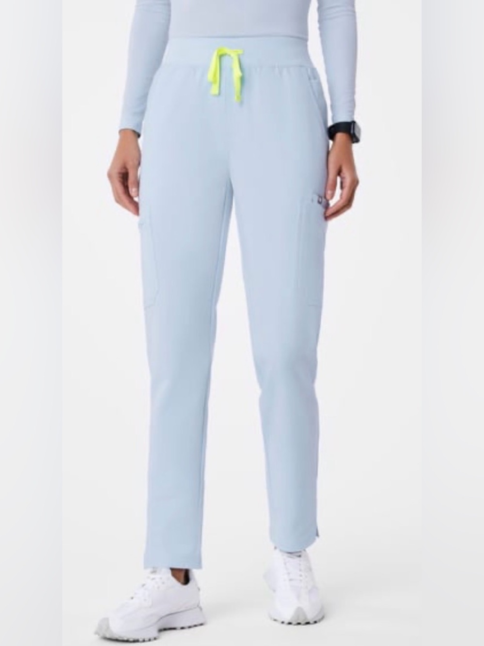 FIGS High Waisted Yola Scrub Pants - Open Skies